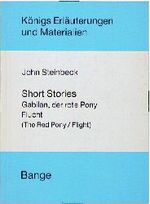 ISBN 9783804403345: Short Stories: Gabilan, der rote Pony /Die Flucht