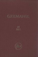 ISBN 9783805344272: Germania - Jahrgang 89, 2011, 1.-2. Halbband