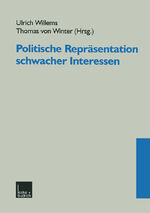 ISBN 9783810021922: Politische Repräsentation schwacher Interessen