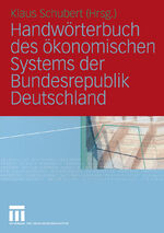 ISBN 9783810035882: Handwörterbuch des ökonomischen Systems der Bundesrepublik Deutschland