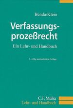 ISBN 9783811499447: Verfassungsprozessrecht. Ein Lehr- und Handbuch. 2., völlig neubearbeitete Auflage