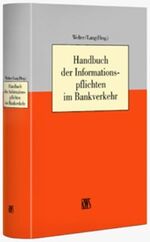 Handbuch der Informationspflichten im Bankverkehr