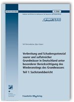 ISBN 9783816785026: Verbreitung und Schadenspotenzial saurer und sulfatreicher Grundwässer in Deutschland unter besonderer Berücksichtigung des Wiederanstiegs des Grundwassers. Tl. 1: Sachstandsbericht.