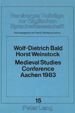 ISBN 9783820451894: ANGEBOTSWOCHE - reduziert!] Medieval Studies Conference Aachen 1983 - Language and Literature