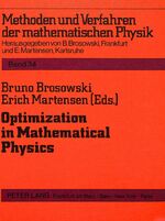 ISBN 9783820498943: Optimization in Mathematical Physics