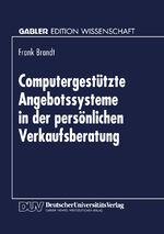 ISBN 9783824466818: Computergestützte Angebotssysteme in der persönlichen Verkaufsberatung