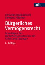 ISBN 9783825243562: Bürgerliches Vermögensrecht