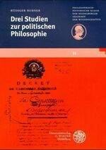 ISBN 9783825308636: Drei Studien zur Politischen Philosophie