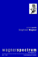 ISBN 9783826068003: wagnerspectrum - Schwerpunkt: Siegfried Wagner