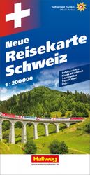 Neue Reisekarte Schweiz - Strassenkarte ; Sehenswürdigkeiten, Transitpläne, Index