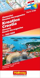 ISBN 9783828309487: Hallwag Strassenkarte Kroatien 1:500.000 - Mit Slowenien und Bosnien-Herzegowina. Inkl. Transitpläne, Ortsverzeichnis und Reiseinformationen