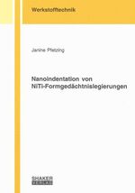 ISBN 9783832283735: Nanoindentation von NiTi-Formgedächtnislegierungen