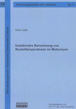 ISBN 9783832289652: Instationäre Berechnung von Bauteiltemperaturen im Motorraum.