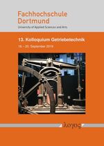 ISBN 9783832549794: Tagungsband 13. Kolloquium Getriebetechnik, Fachhochschule Dortmund, 18. - 20. September 2019