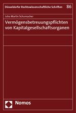 ISBN 9783832956134: Vermögensbetreuungspflichten von Kapitalgesellschaftsorganen