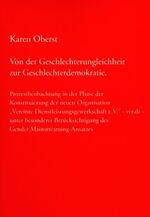 ISBN 9783833004315: Von der Geschlechterungleichheit zur Geschlechterdemokratie