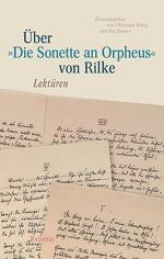 ISBN 9783835317017: Über »Die Sonette an Orpheus« von Rilke – Lektüren