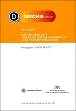 ISBN 9783835674196: Deponieforum 2019: Ausbau der Deponie-Infrastruktur - eine Schwerpunktaufgabe (Stuttgarter Berichte zur Abfallwirtschaft)