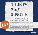 ISBN 9783837135411: Lists of note – live - Aufzeichnungen, die die Welt bedeuten