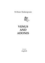 ISBN 9783844291988: Venus and Adonis - Zweisprachig mit Interlinearübersetzung