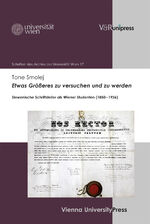 ISBN 9783847102137: Etwas Größeres zu versuchen und zu werden - Slowenische Schriftsteller als Wiener Studenten (1850–1926)