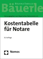 Kostentabelle für Notare