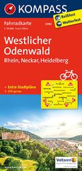 KOMPASS Fahrradkarte 3090 Westlicher Odenwald - Rhein - Neckar - Heidelberg 1:70.000 - reiß- und wetterfest