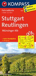 KOMPASS Fahrradkarte 3107 Stuttgart, Reutlingen, Münsinger Alb 1:70.000 - reiß- und wetterfest