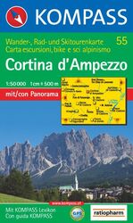 ISBN 9783854910626: Wander- und Skitourenkarte Cortina d' Ampezzo mit Kompass Lexikon