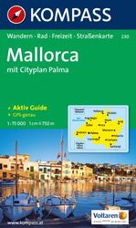 ISBN 9783854918707: Mallorca - Wander-, Rad-, Freizeit- und Straßenkarte mit Aktiv Guide und Stadtplan Palma de Mallorca 1:8500. GPS genau. 1:75000