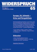 ISBN 9783858696182: Europa, EU, Schweiz - Krise und Perspektiven - Widerspruch 65. Beiträge zu sozialistischer Politik. 2. Halbjahr 2014