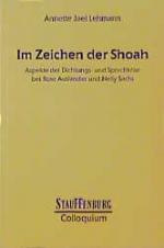 ISBN 9783860571477: Im Zeichen der Shoah - Aspekte der Dichtungs- und Sprachkrise bei Rose Ausländer und Nelly Sachs