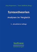 ISBN 9783860578087: Syntaxtheorien | Analysen im Vergleich | Jörg Hagemann (u. a.) | Taschenbuch | Stauffenburg Einführungen | 337 S. | Deutsch | 2018 | Stauffenburg Verlag | EAN 9783860578087