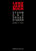 ISBN 9783861100232: Lenz-Jahrbuch. Sturm-und-Drang-Studien / Lenz-Jahrbuch 3 (1993) - Sturm-und-Drang-Studien