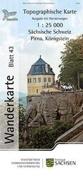 ISBN 9783861709039: Sächsische Schweiz/Pirna, Königstein - Wanderkarte 1:25 000, Ausgabe mit Wanderwegen (WK25 Blatt 43)