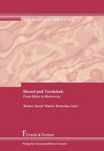 ISBN 9783865960900: Hesed and Tzedakah / From Bible to Modernity / Walter Jacob (u. a.) / Taschenbuch / Aus Religion und Recht, Bd. 6 / Paperback / Kartoniert Broschiert / Englisch / 2006 / Frank & Timme