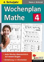 ISBN 9783866320956: Wochenplan Mathe / Klasse 4 - Jede Woche übersichtlich auf einem Bogen! (4. Schuljahr)