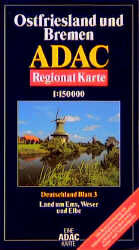 ISBN 9783870033361: ADAC Karte, Ostfriesland und Bremen