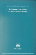 ISBN 9783870618926: Die Wahlrechtssysteme in Mittel- und Osteuropa