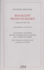 ISBN 9783871620805: Was bleibt (wenn es bleibt) - Gedichte 1920-1980. Ital. /Dt.