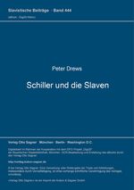 ISBN 9783876909271: Schiller und die Slaven