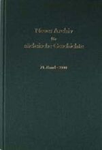 Neues Archiv für sächsische Geschichte / Neues Archiv für sächsische Geschichte, Band 71 (2000)