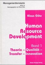 ISBN 9783879885121: Human Resource Development, Bd.1, Theorie, Qualität, Transfer, Innovation