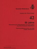 ISBN 9783881484190: 50 Jahre Überwachung der Radioaktivität in der Atmosphäre durch den Deutschen Wetterdienst