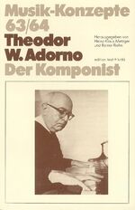 ISBN 9783883773100: Theodor W. Adorno - Der Komponist