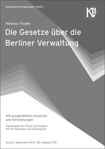 ISBN 9783889613660: Die Gesetze über die Berliner Verwaltung - Textauausgabe für Praxis und Studium mit Verweisungen und Sachregister