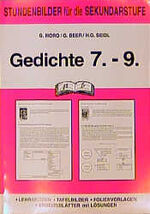 ISBN 9783892914273: Gedichte 7.-9. Jahrgangsstufe