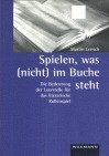 ISBN 9783893258666: Spielen, was (nicht) im Buche steht