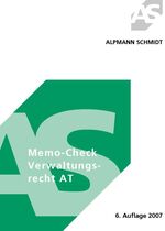 ISBN 9783894769307: Verwaltungsrecht AT – Memo-Check