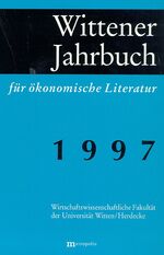 ISBN 9783895181511: Wittener Jahrbuch für ökonomische Literatur